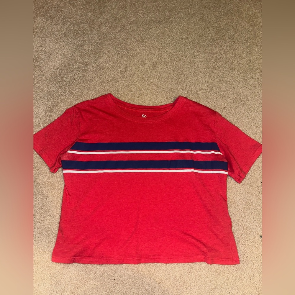 Red crop top